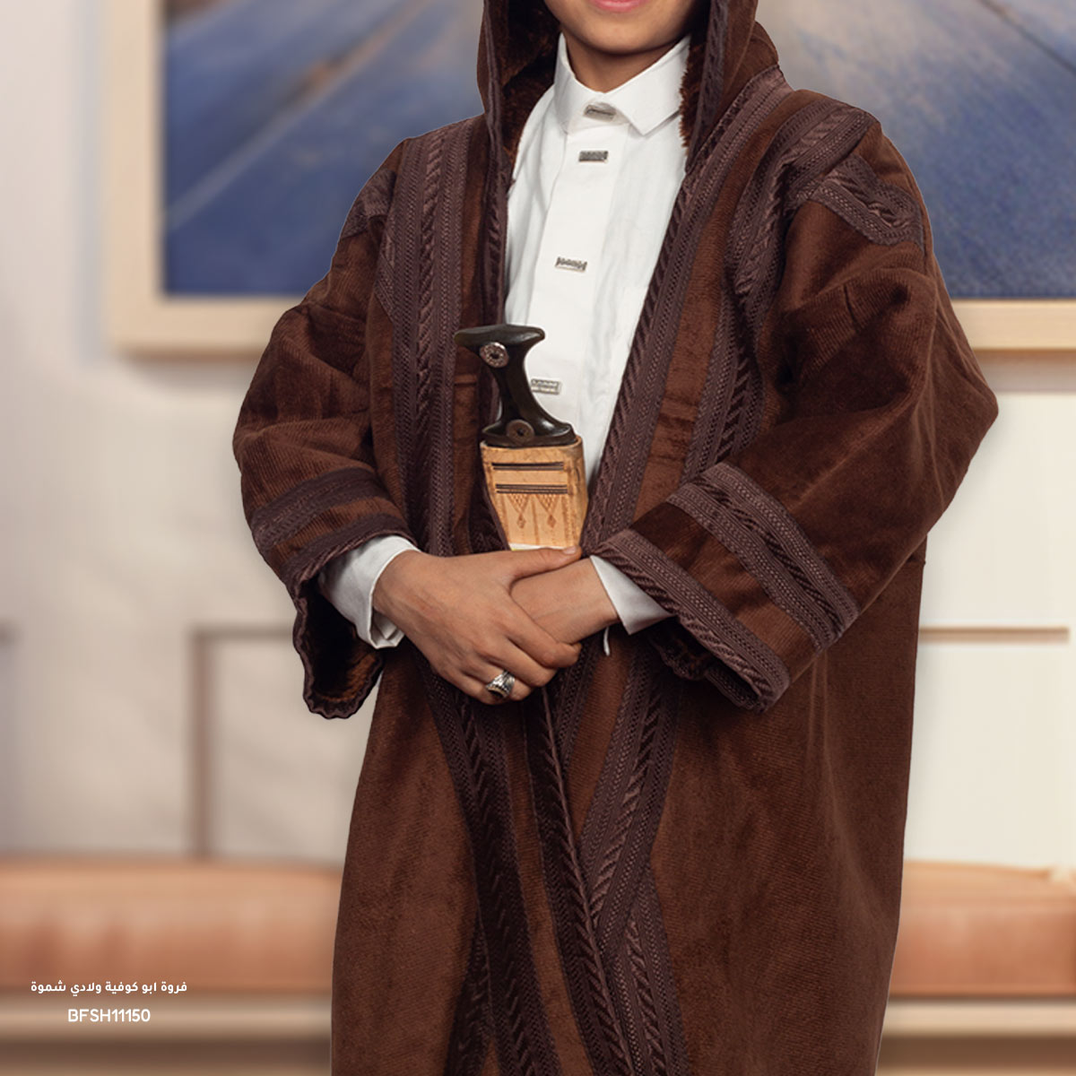 فروة ولادي أبو كوفية قماش شموة فروة شموة ولادي صناعة سورية فروة أطفال شتوية أبو كوفية