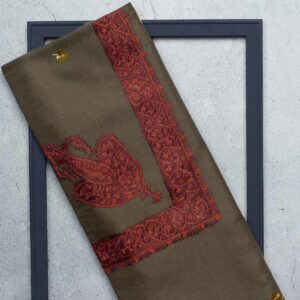 شال صوف فل تورمة رجالي بنقشة يدوية فاخرة من شازار