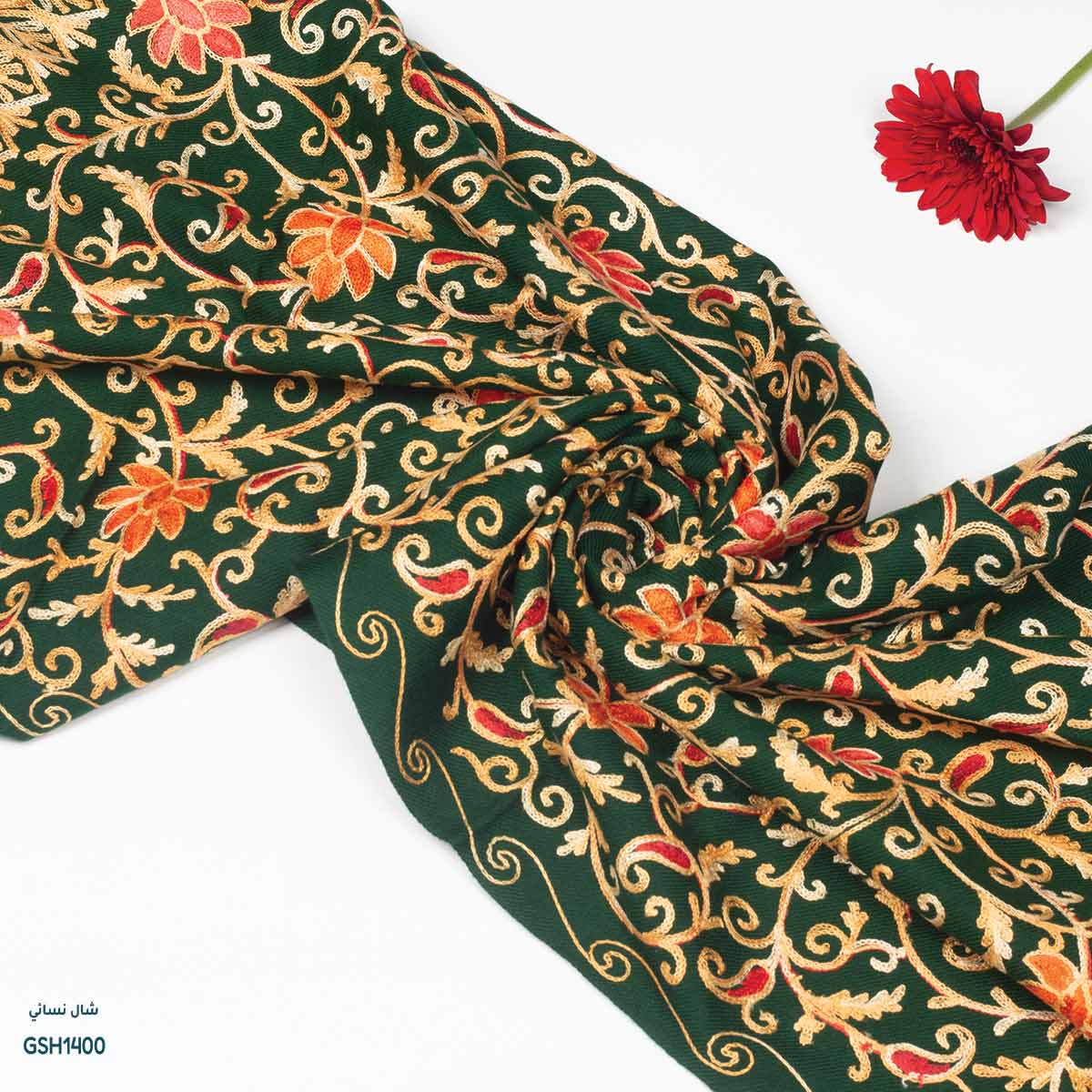 شال نسائي مصوف نوع أبو جمل قماش ناعم