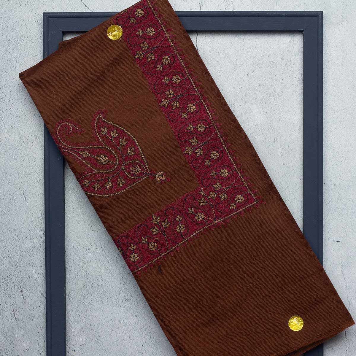 شال صوف تورمة رجالي بنقشة مكينة فاخرة من شازار