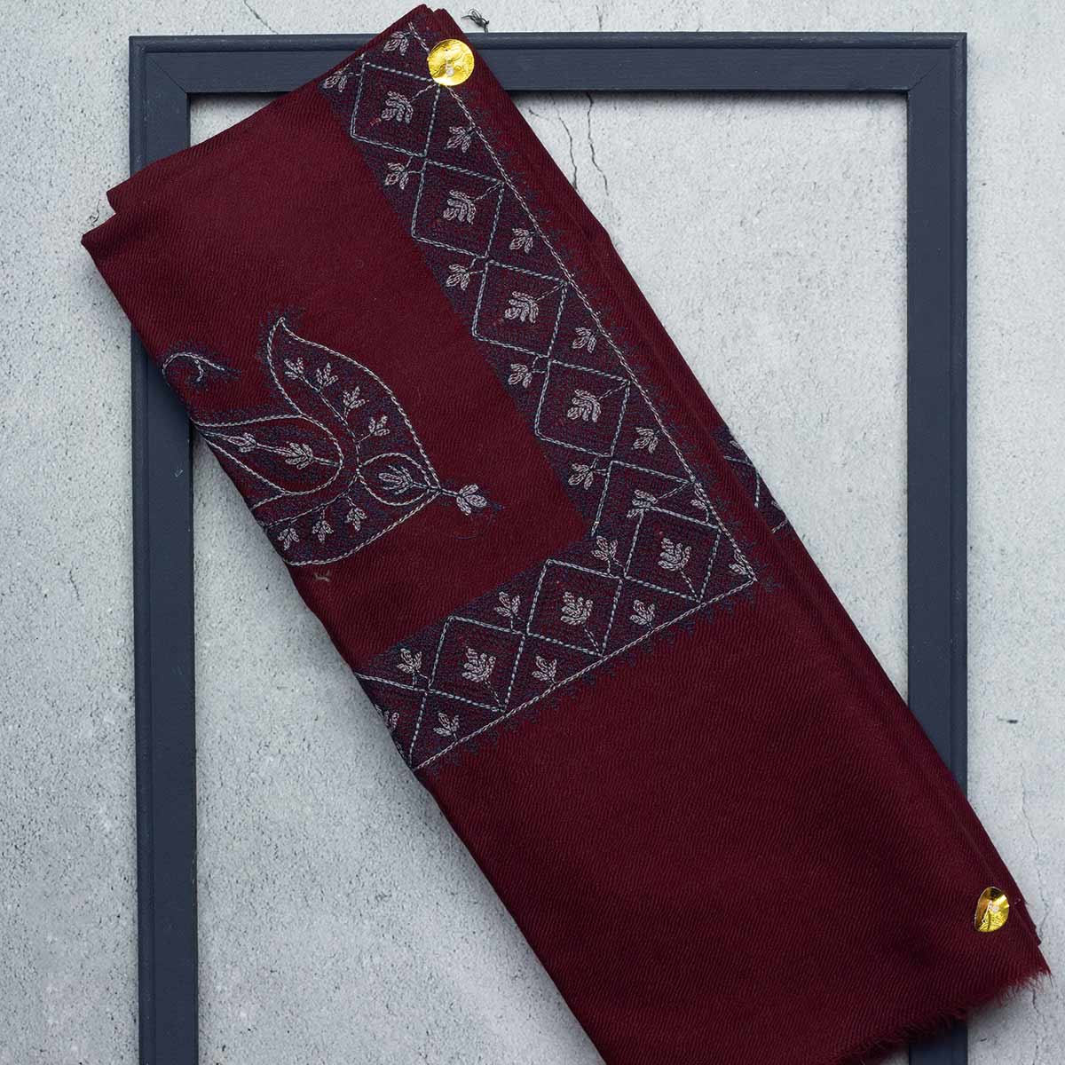 شال صوف تورمة رجالي بنقشة مكينة فاخرة من شازار