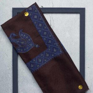 شال صوف تورمة رجالي بنقشة مكينة فاخرة من شازار