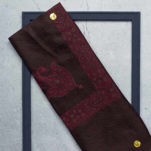 شال صوف تورمة رجالي بنقشة مكينة فاخرة من شازار