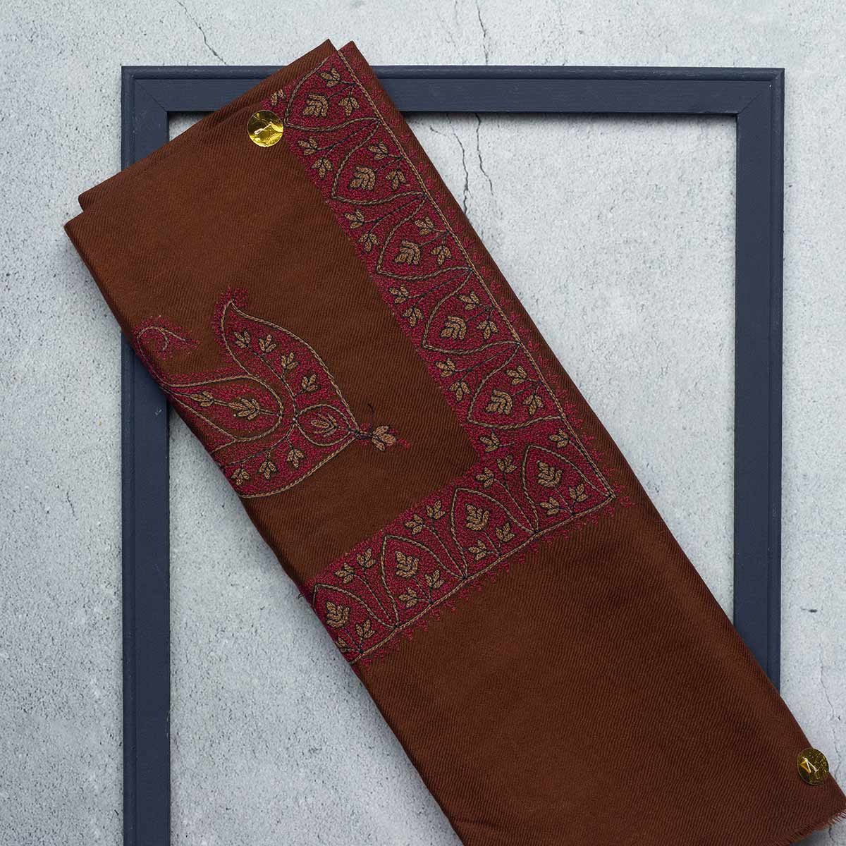 شال صوف تورمة رجالي بنقشة مكينة فاخرة من شازار