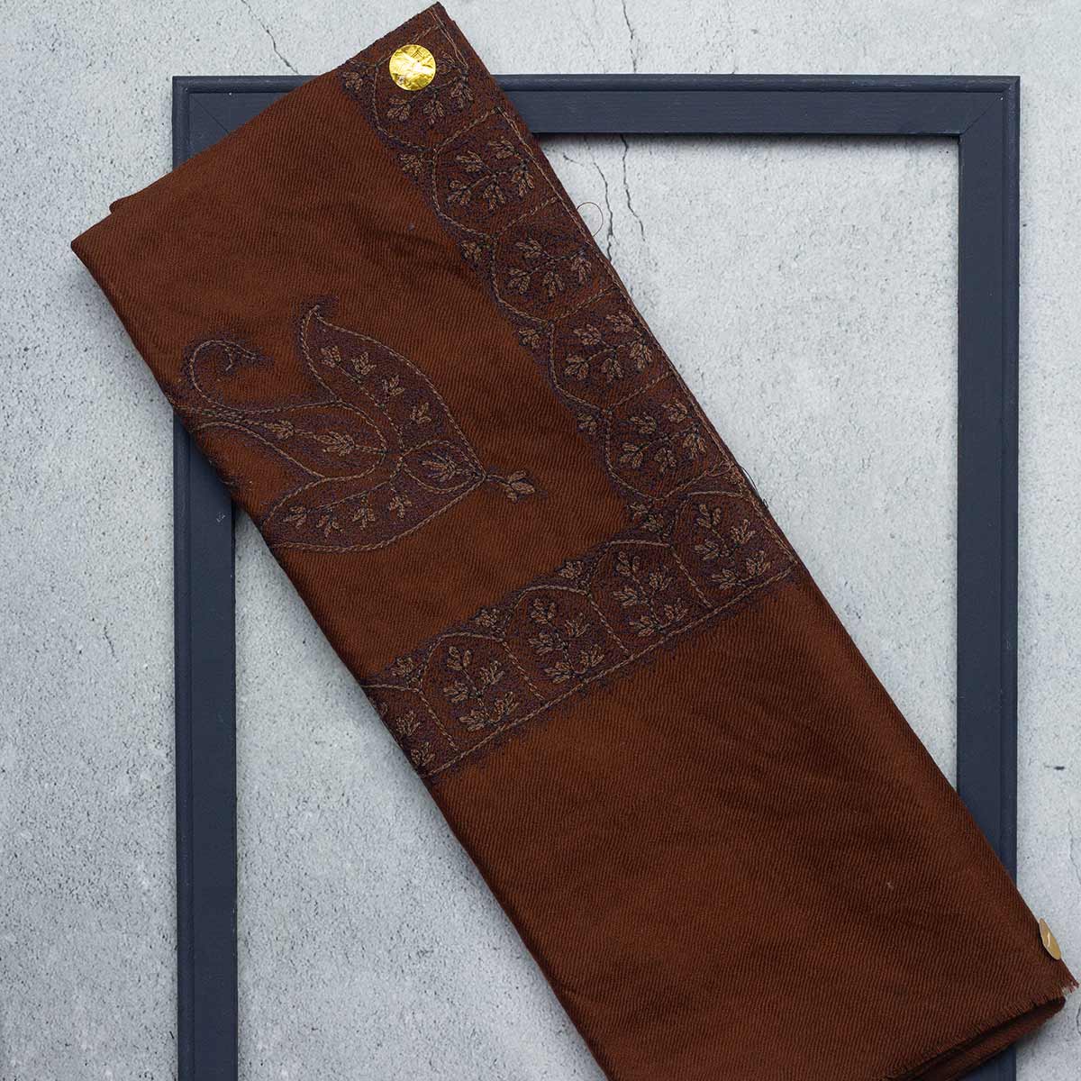 شال صوف تورمة رجالي بنقشة مكينة فاخرة من شازار