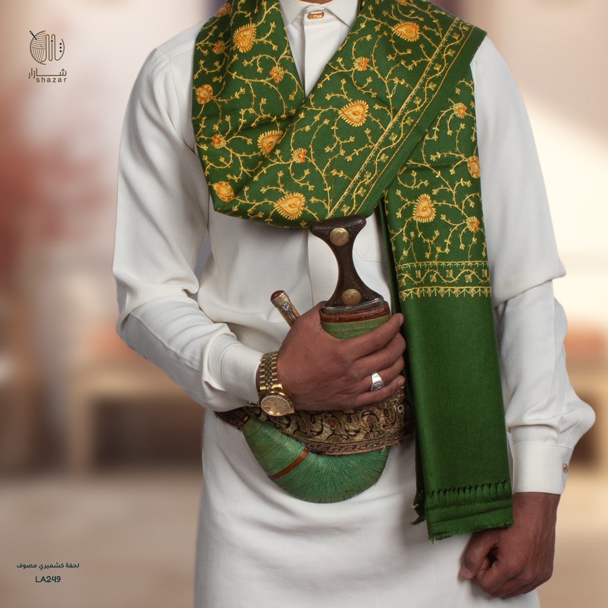 لحفة كشميري مصوف رجالي نوع أبو جمل قماش ناعم – متجر شازار