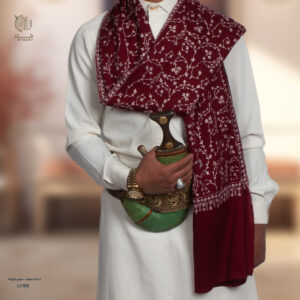 لحفة صوف سوبر تورمة رجالي بتطريز يدوي – تصميم تراثي فاخر – متجر شازار