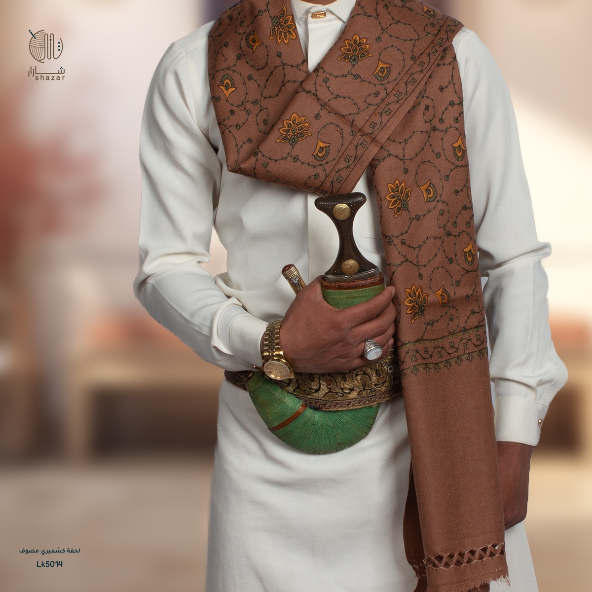 لحفة كشميري مصوف رجالي نوع أبو جمل قماش ناعم – متجر شازار