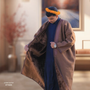 فروة شتوية رجالية بدون كوفية قماش وبر صناعة سورية – متجر شازار