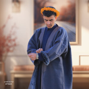 فروة شتوية رجالية بدون كوفية قماش وبر صناعة سورية – متجر شازار