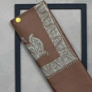 شال صوف تورمة رجالي بنقشة يدوية فاخرة من شازار