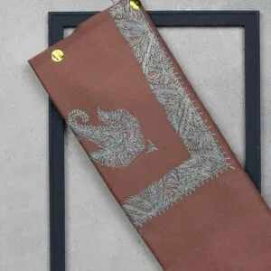 شال صوف تورمة رجالي بنقشة يدوية فاخرة من شازار