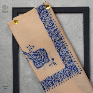 شال صوف تورمة رجالي بنقشة يدوية فاخرة من شازار