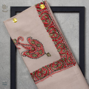 شال صوف تورمة رجالي بنقشة يدوية فاخرة من شازار