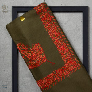 شال صوف تورمة رجالي بنقشة يدوية فاخرة من شازار