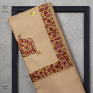 شال صوف تورمة رجالي بنقشة يدوية فاخرة من شازار