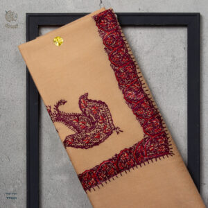 شال صوف تورمة رجالي بنقشة يدوية فاخرة من شازار