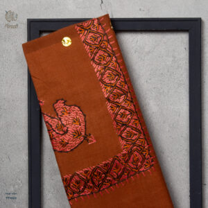 شال صوف تورمة رجالي بنقشة يدوية فاخرة من شازار