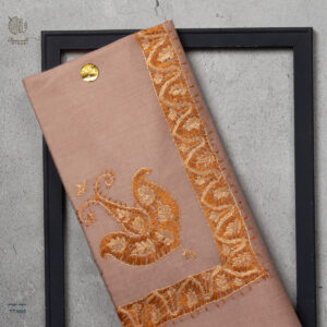 شال صوف تورمة رجالي بنقشة يدوية فاخرة من شازار