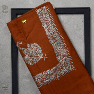 شال صوف تورمة رجالي بنقشة يدوية فاخرة من شازار