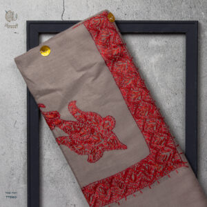 شال صوف تورمة رجالي بنقشة يدوية فاخرة من شازار