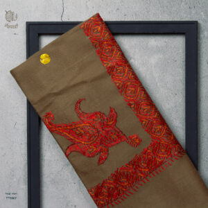 شال صوف تورمة رجالي بنقشة يدوية فاخرة من شازار