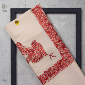 شال صوف تورمة رجالي بنقشة يدوية فاخرة من شازار